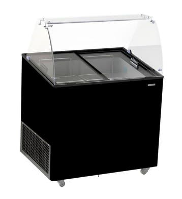 Schepijsvitrine Corsica 6x5 liter zwart, Gebruikt, Koelen en Vriezen