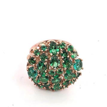 Zonder minimumprijs - Ring - 9 kt. Roségoud, Zilver Spinel, Nieuw