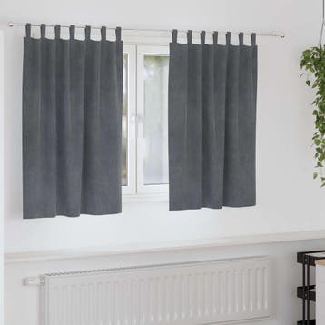 vidaXL Gordijnen 2 st Lichtgrijs 140 x 140 cm fluweel, Verzenden, Nieuw