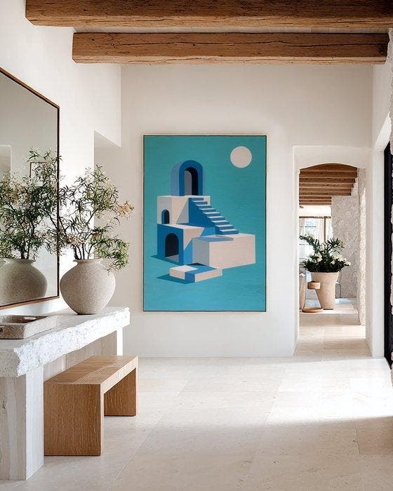 Nelson F. León - Equilibrio Minimal XL- (NO Reserve), Antiquités & Art, Art | Peinture | Moderne