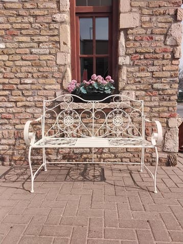 Decoratieve tuinbank in smeedijzer, Tuin en Terras, Nieuw