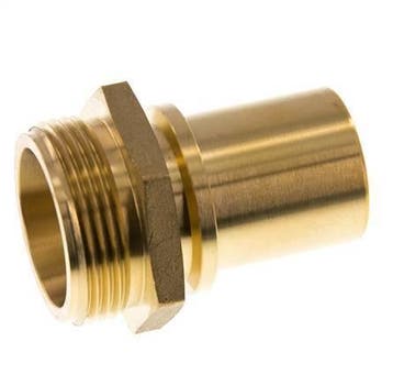 G 1 1/4 Buitendraad x 32mm Messing Slangpilaar met, Verzenden, Nieuw