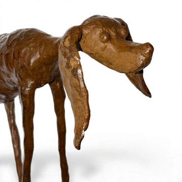 Abdoulaye Derme - sculptuur, Chien Compagnon Fidèle - 31, Antiquités & Art
