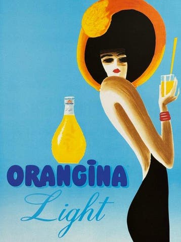 Bernard Villemot - Orangina Light | litografia Publicis