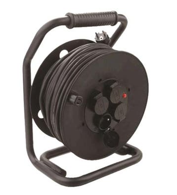 TM Professionele 25 Meter IP44 kabelhaspel,Stroomhaspel, Verzenden, Nieuw