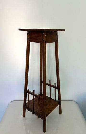 Plantentafel - Eik - Hoog plantentafeltje, Antiek en Kunst