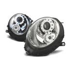 PHARES POUR MINI COOPER R56 R57 06-10 ANGEL EYES FOND CHROMÉ, Verzenden