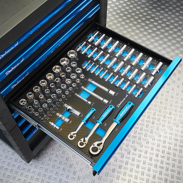 Datona 80-delige doppenset in carbon softmodule - inclusief, Doe-het-zelf en Bouw, Gereedschap | Handgereedschap, Ophalen of Verzenden
