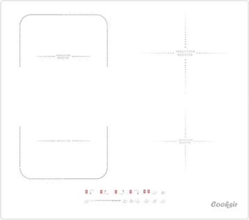 Cooksir Inductiekookplaat 60cm wit - Plug & Play met stek..., Verzenden, 4 kookzones, Zo goed als nieuw, Inbouw