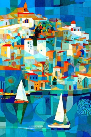 Jowita Skalska - Blue Horizons XXL, Antiek en Kunst