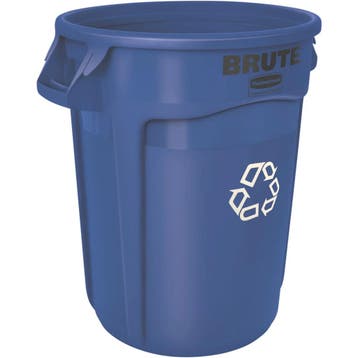 Afvalbak | BRUTE | Kunststof | Blauw/Wit | 121.1L | Open |, Verzenden