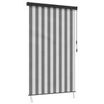 vidaXL Rolgordijn Antraciet en Wit 60 x 250 cm Stof en, Verzenden, Nieuw