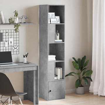 vidaXL Boekenkast 40x36x189 cm bewerkt hout betongrijs, Verzenden, Nieuw