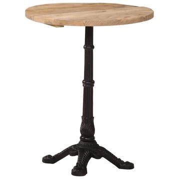 vidaXL Bistrotafel Ø 60x76 cm ruw mangohout, Huis en Inrichting, Tafels | Eettafels, Verzenden, Nieuw
