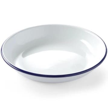 Diep Bord | Geëmailleerd Staal | Wit/Blauw | Per Stuk |, Verzenden, Nieuw in verpakking