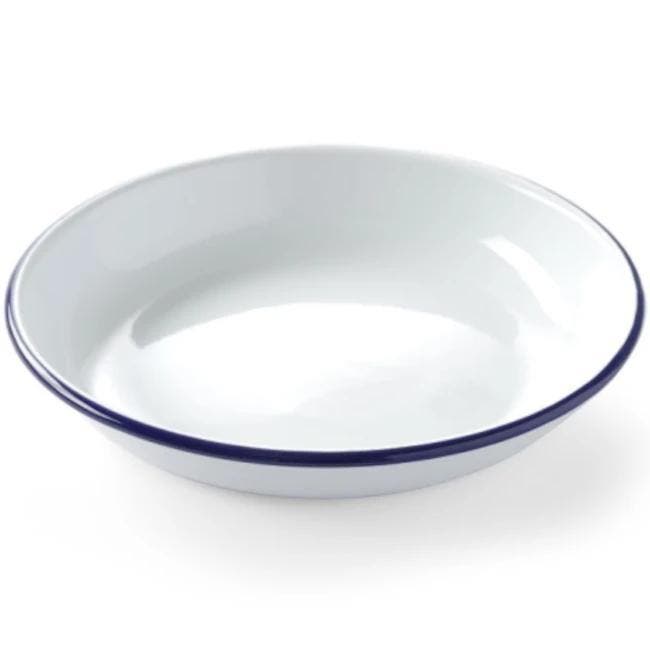 Diep Bord | Geëmailleerd Staal | Wit/Blauw | Per Stuk |, Articles professionnels, Horeca | Équipement de cuisine, Envoi