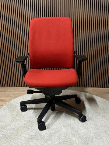 Steelcase Amia Bureaustoel - Nieuw Foam En Stof - Als Nieuw!, Verzenden, Zo goed als nieuw, Bureaustoel, Rood
