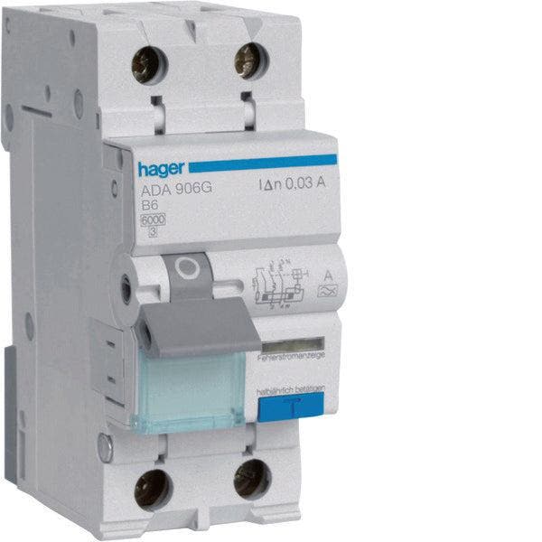 Hager HACO Disjoncteur différentiel - ADA906G, Bricolage & Construction, Électricité & Câbles, Envoi