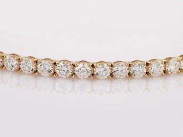 Armband - 14 karaat Geel goud - 3.85ct. tw. Diamant, Handtassen en Accessoires, Nieuw