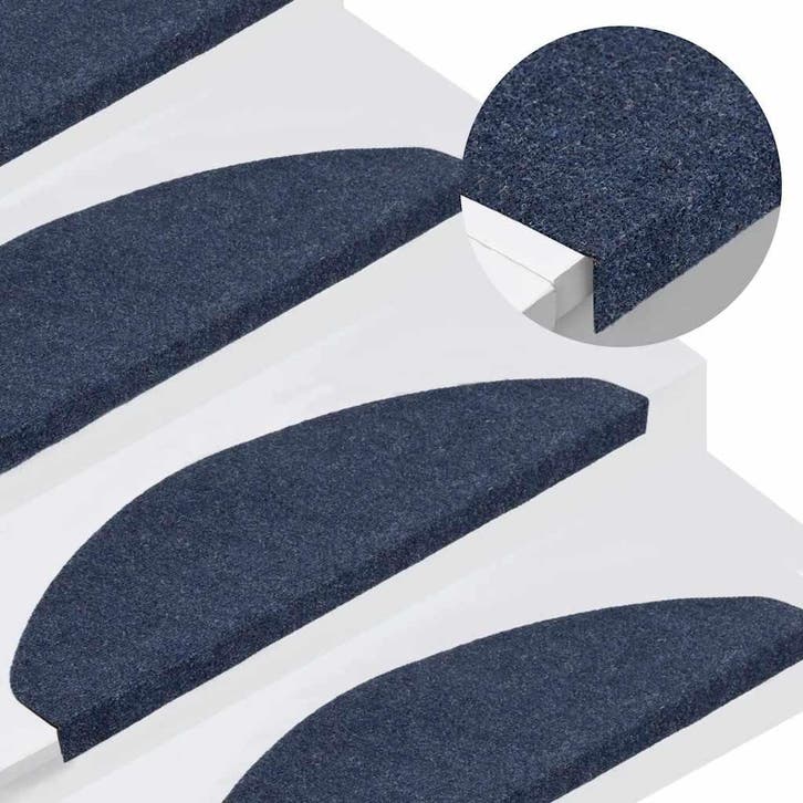 vidaXL Trapmatten zelfklevend 30 st 65x22,5x3,5 cm blauw, Bricolage & Construction, Échelles & Escaliers, Envoi