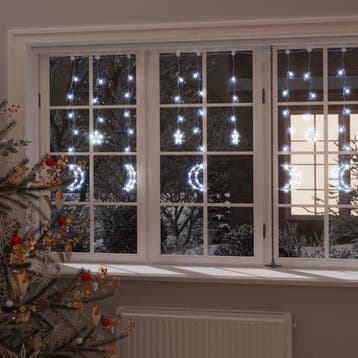 vidaXL Lichtslinger ster en maan afstandsbediening 345 LEDs, Verzenden