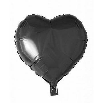 Helium Ballon Hart Zwart 46cm leeg, Hobby & Loisirs créatifs, Verzenden