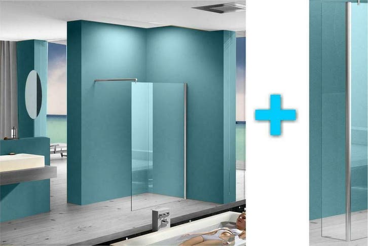 Eco-Combi Inloopdouche + zijwand NANO 1200x300 8mm, Huis en Inrichting, Badkamer | Badkamermeubels, Ophalen of Verzenden