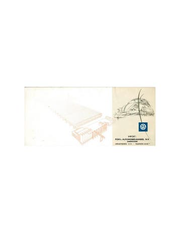1955 VOLKSWAGEN KEVER BROCHURE DUITS, Nieuw