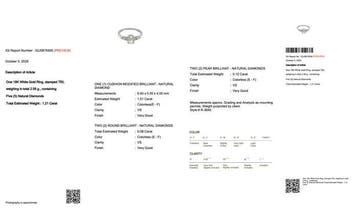 Ring - 18 karaat Witgoud - 1.21ct. tw. Diamant (Natuurlijk), Handtassen en Accessoires, Nieuw