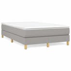 vidaXL Boxspring met matras stof lichtgrijs 120x190 cm, Verzenden, Nieuw
