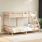 vidaXL Stapelbed massief grenenhout 80x200/120x200 cm, Verzenden, Nieuw