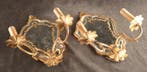 Paar antieke - Wandlamp (2) - Brons, Glas, Antiek en Kunst