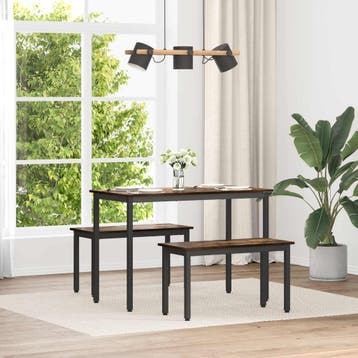 vidaXL Bank Rook Eik 80 x 35 x 45 cm Bewerkt hout, Verzenden