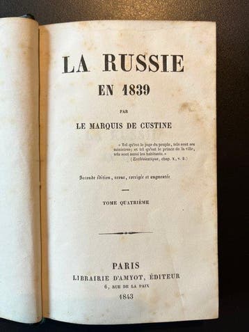 Custine, Bayard, Tcheng-Ki-Tong - Histoire de France, Russie