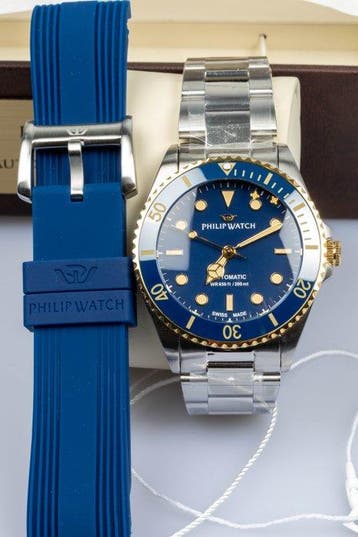 Philip Watch - Caribe Diving - Special edition - Blue - FREE, Nieuw