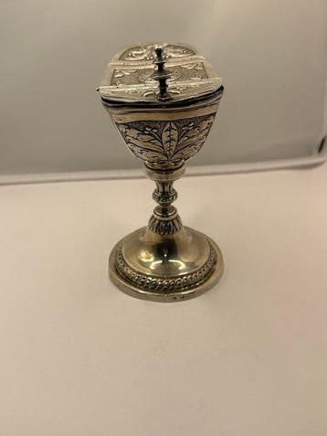 Navicelle porte-encens liturgique en argent - Argent 800 -, Antiek en Kunst
