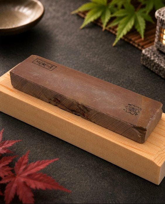 Keukenmes - slijpsteen - Kurama - Steen, Hout - Japan -, Antiquités & Art, Antiquités | Ustensiles de cuisine