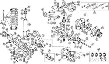 Schokdempers voor, Triumph TR4A, TR5, TR6 (Woodhead)., Ophalen of Verzenden