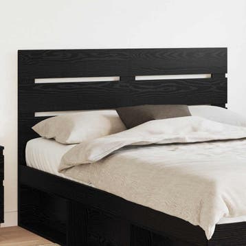 vidaXL Hoofdbord Zwart Eiken Bewerkt hout, Verzenden, Nieuw