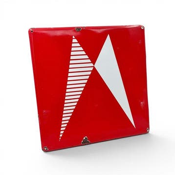 Japans emaille bord met gestileerd logo, Japan - Reclamebord