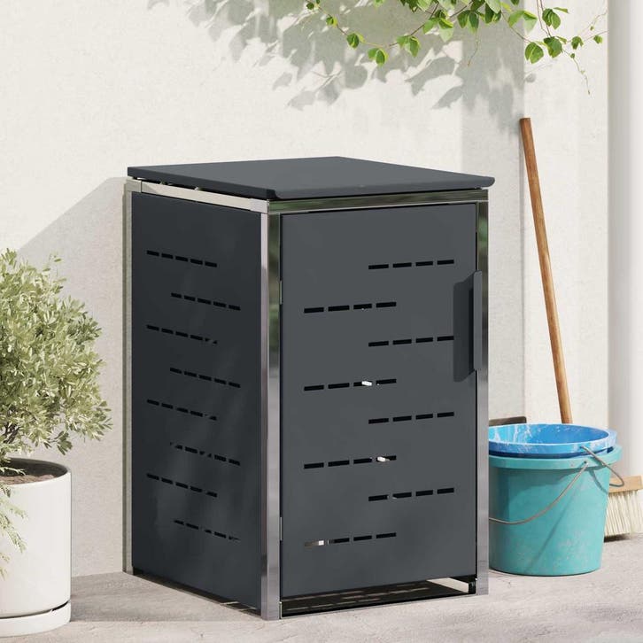 vidaXL Containerombouw for 1 Bin 240L Antracietkleurig, Doe-het-zelf en Bouw, Containers, Verzenden