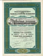 Certificaat - Meelfabrieken der Nederlandsche Bakkerij (