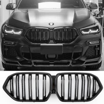 Sportieve Grille geschikt voor BMW X6 G06 dubbele spijl glan, Verzenden, Nieuw