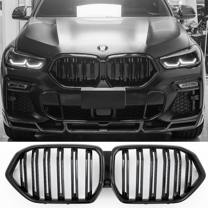 Sportieve Grille geschikt voor BMW X6 G06 dubbele spijl glan, Auto diversen, Auto-accessoires, Verzenden
