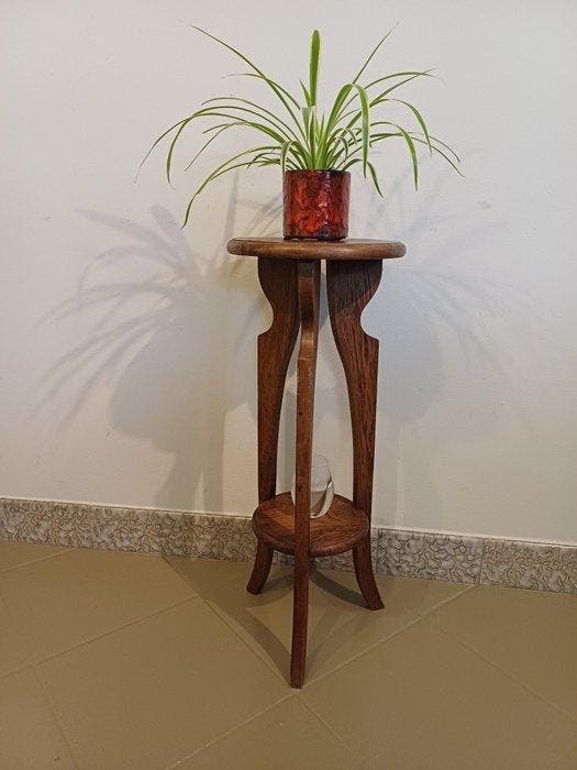 Plantentafel - Hout - Bijzettafel Artdeco stijl, Antiek en Kunst, Curiosa en Brocante