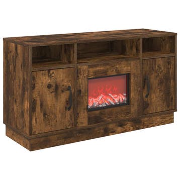 vidaXL Elektrische haard Gerookt eiken 100 x 33 x 55 cm, Verzenden, Nieuw