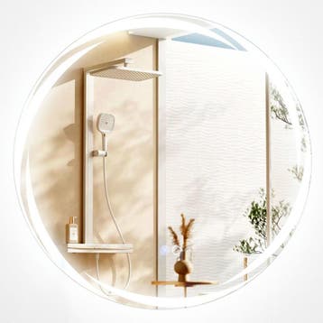 2dekans | Coast LED Badkamerspiegel Rond 60x60 cm Zilver -, Ophalen of Verzenden, Nieuw