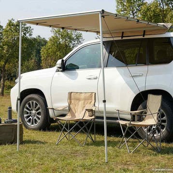 vidaXL Luifel voor camper en caravan 1,8x2,5x2,15 m beige, Caravans en Kamperen, Kampeeraccessoires, Verzenden, Nieuw