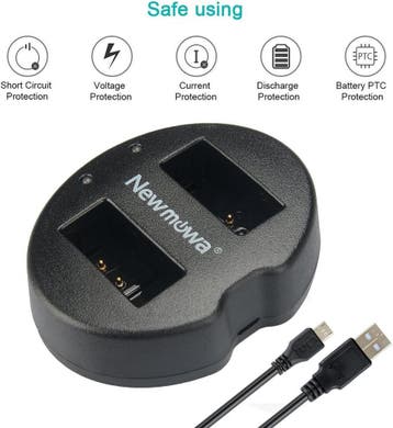 Newmowa  dubbele USB-oplader voor Nikon EN-EL20 accu nr...., Ophalen of Verzenden, Zo goed als nieuw