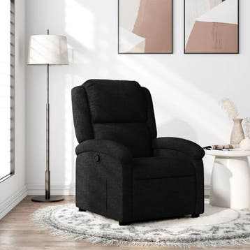 vidaXL Relaxfauteuil Zwarte Stof, Huis en Inrichting, Fauteuils, Verzenden, Nieuw